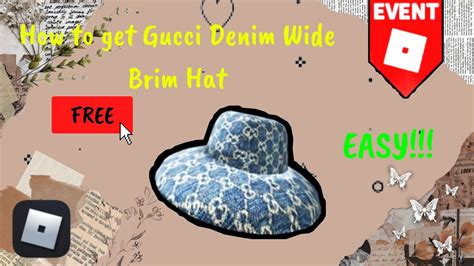 how to get gucci denim hat roblox|gucci garden roblox free.